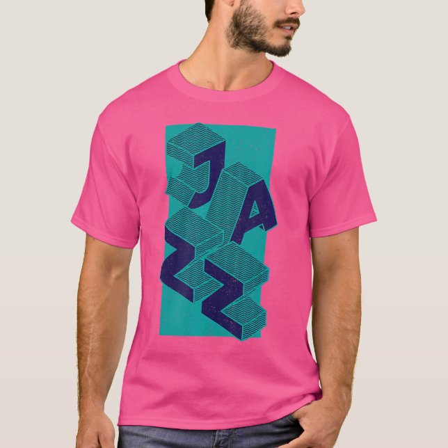 T-shirt Retro Minimal Jazz Music 90S Tee (Devant)