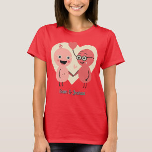 T-shirt Rétro minimaliste amour mignon ensemble   drôle