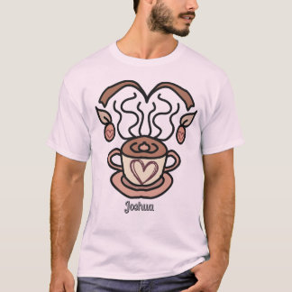 T-shirt Rétro Minimaliste Mon café, Mon amour | Amusant