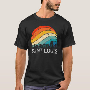 T-shirt Rétro Missourii Saint Louis Skyline Vintage Urban
