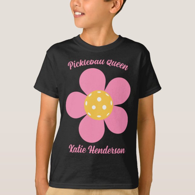T-shirt Retro Mod 70s Ckleball Flower D  (Devant)