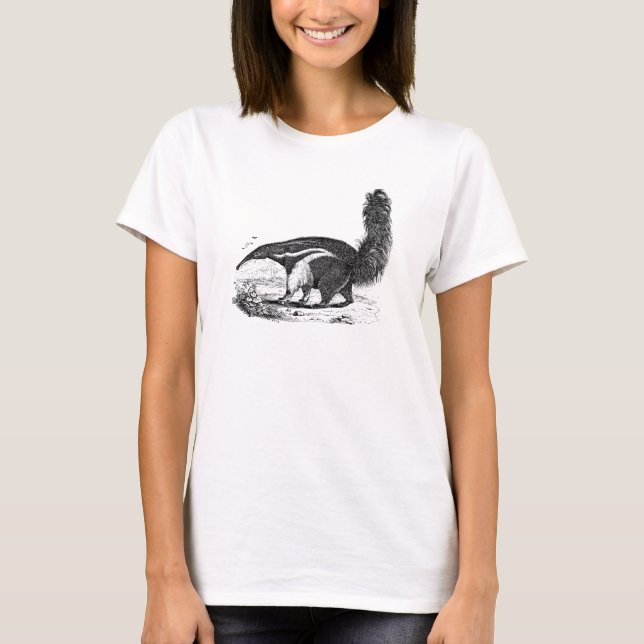 T-shirt Rétro modèle de mangeur de fourmi d'oryctérope (Devant)