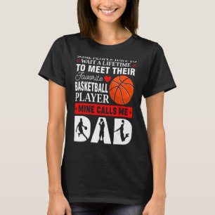 T-shirt Rétro Mon Joueur De Basket Favori M'Appelle Papa F