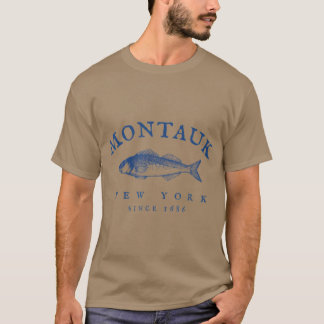 T-shirt Retro Montauk New York Pêche