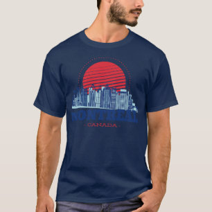 T-shirt Rétro Montréal Canada Skyline