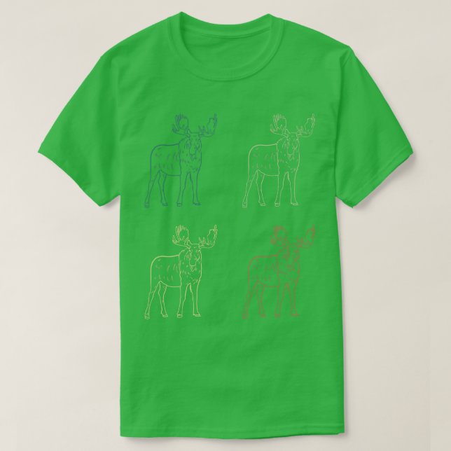 T-shirt Retro Moose 1 (Design devant)