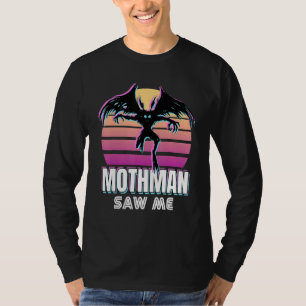 T-shirt Retro Mothman 80s Cryptid Sunset