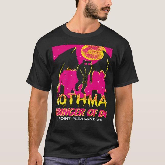 T-shirt Retro Mothman Harbinger de Doom Légendes Cryptid C (Devant)