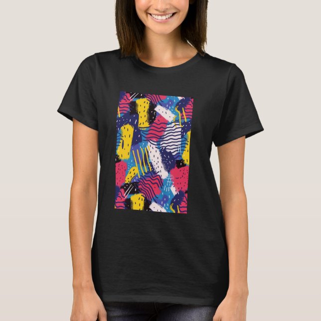 T-shirt Retro Motif Art 90s Thème Rétrowave (Devant)