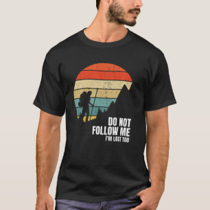 T-shirt Retro Mountain Hiker Mountains Randonnée Cadeau