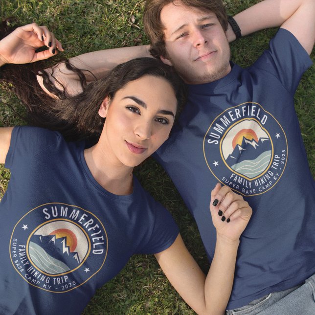 T-shirt Retro Mountains Famille Randonnée Correspondant Pa (Créateur téléchargé)