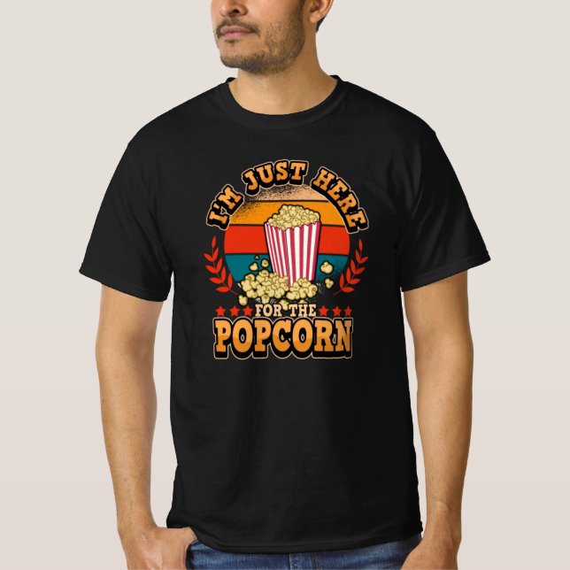 T-shirt Retro Movie Cinema Movie Popcorn Dit Amoureusement (Devant)