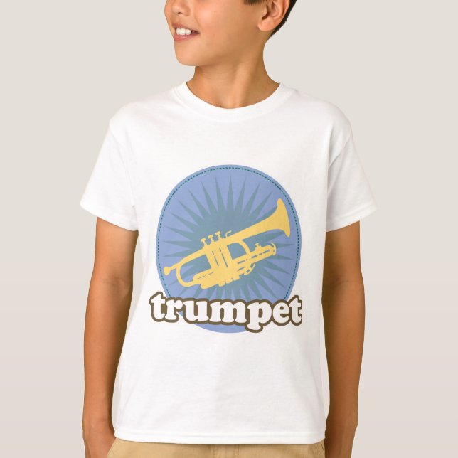 T-shirt Retro Music Attitude Trumpet Cadeau (Devant)