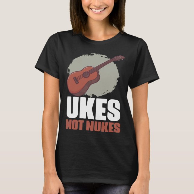 T-shirt Retro Music Instruments Ukulele Guitars for Instru (Devant)
