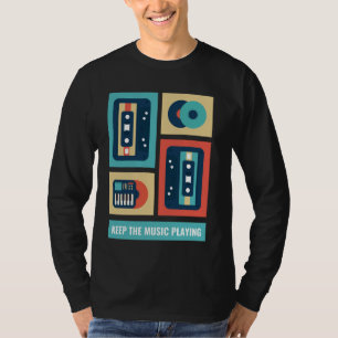 T-shirt Retro Musique Vintage des années 80 Hip hop casset