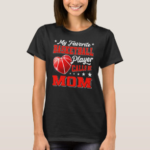 T-shirt Retro My Favorite Basketball Player Calls Me Mom 