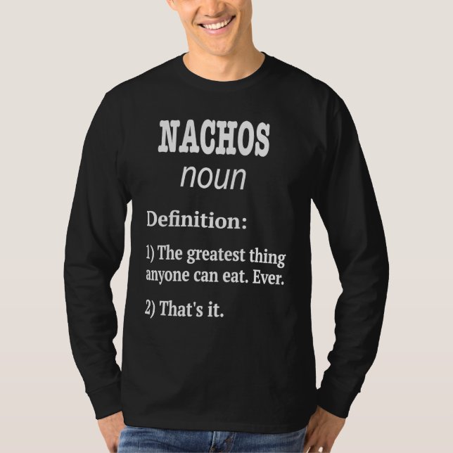 T-shirt Retro Nachos Design  Nachos Fan Fake Definition (Devant)