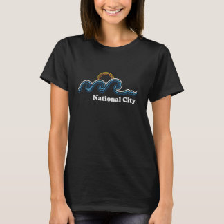 T-shirt Retro National City California CA Vintage Beach Su