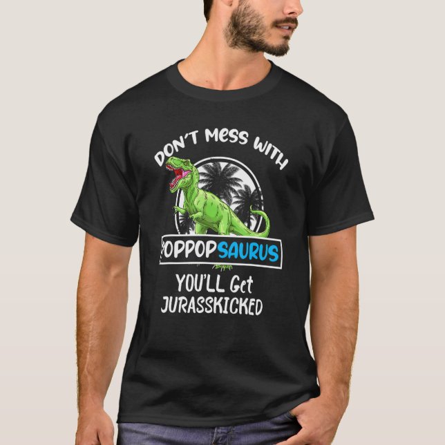 T-shirt Retro Ne manquez pas avec Poppoppopsaurus Vous obt (Devant)