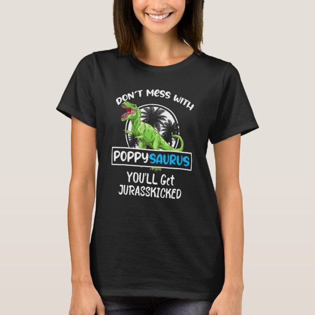 T-shirt Retro Ne manquez pas avec Poppysaurus Vous obtiend (Devant)