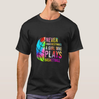 T-shirt Retro Ne Sous-Estime Jamais Une Fille Qui Joue Au 