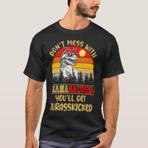 T-shirt Retro Ne vous mêlez pas à Mamasaurus Vous obtiendr