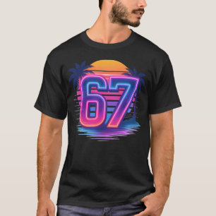 T-shirt Retro Neon 67 Esthétique