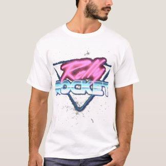 T-shirt Rétro Neon Rally Rocket Design