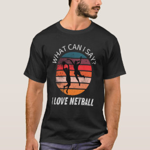 T-shirt Rétro Netball Vintage Que puis-je dire que j'aime