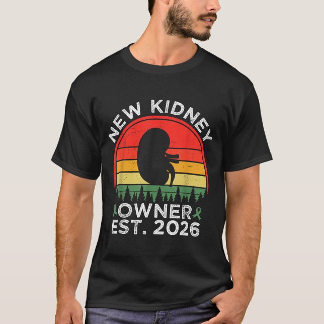 T-shirt Retro New Kidney Owner Est. 2026 Kidney Transplant (Devant)