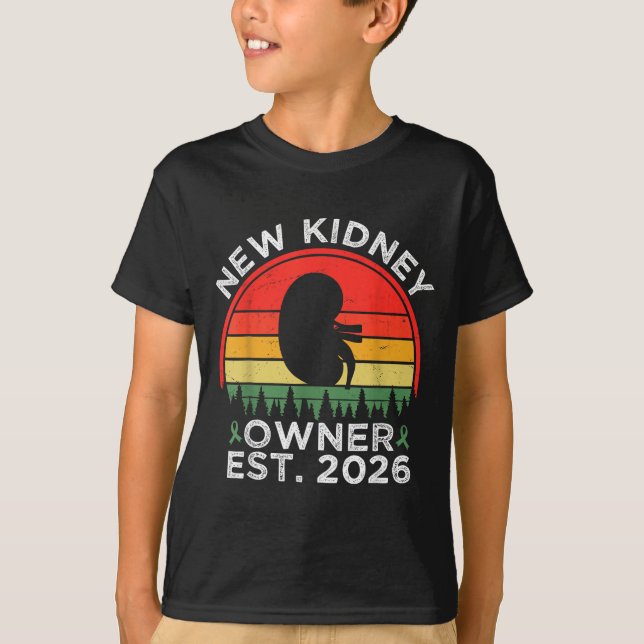 T-shirt Retro New Kidney Owner Est. 2026 Kidney Transplant (Devant)