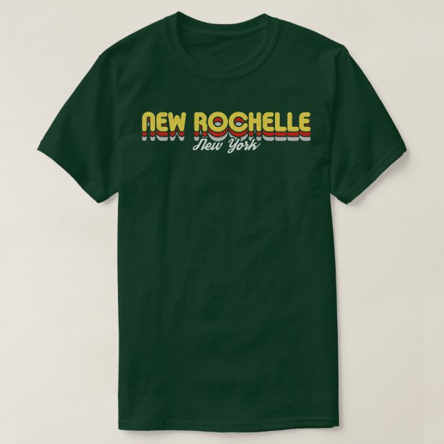T-shirt Retro New Rochelle New York (Design devant)
