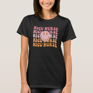 T-shirt Retro Nicu Infirmière Souriante Visage néonatale I