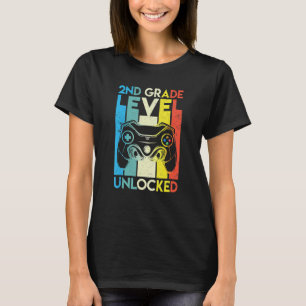 T-shirt Rétro niveau 2e année débloqué jeu vidéo retour à 