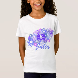 T-Shirt Rétro nom de coutume de groupe de fleur de KRW