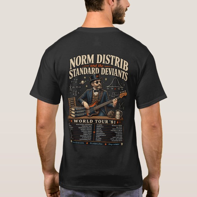 T-shirt Retro Norm Distrib et les Standard Deviants (Dos)