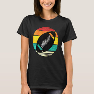 T-shirt Rétro Nouvelle-Zélande Fan de rugby Maori Haka Vin