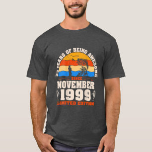 T-shirt Rétro Novembre 1999 23 Ans Amoureux de la pêche 23