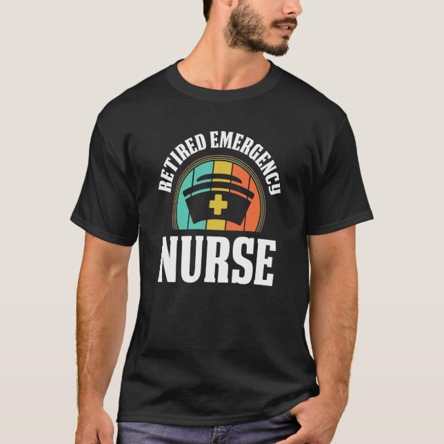 T-shirt Retro Nursing Retired Caretaker  Vintage Emergency (Devant)