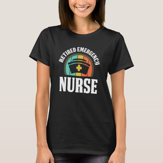 T-shirt Retro Nursing Retired Caretaker  Vintage Emergency (Devant)
