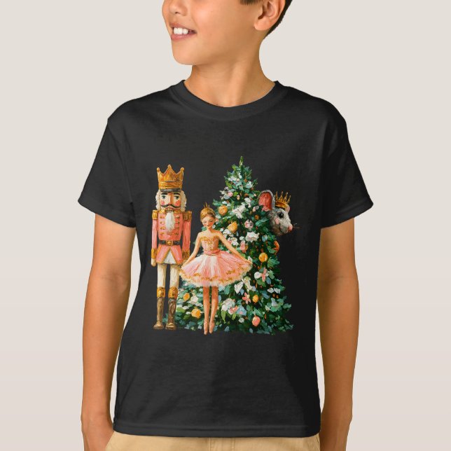 T-shirt Retro Nutcracker Ballet Nk Christmas Xmas Vibes Wo (Devant)