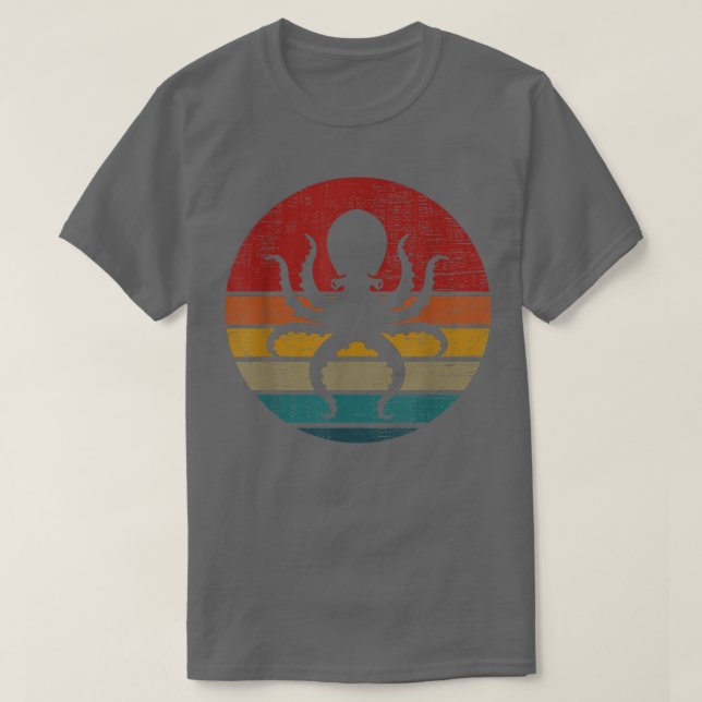 T-shirt Retro Octopus Vintage Octopus Lovers  (Design devant)