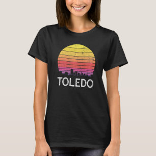T-shirt Retro Ohio Toledo Skyline Bâtiments urbains Vintag