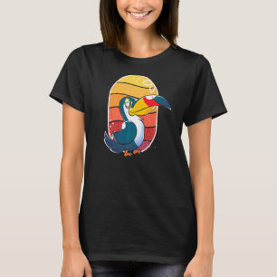 T-shirt Retro Oiseau Forêt tropicale Animal Oiseau tropica