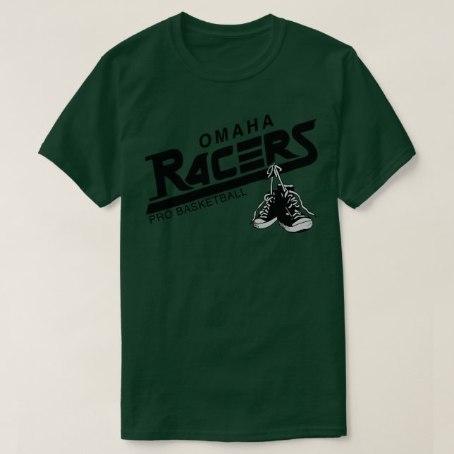 T-shirt Retro Omaha Racers Basketball 1990 (Design devant)