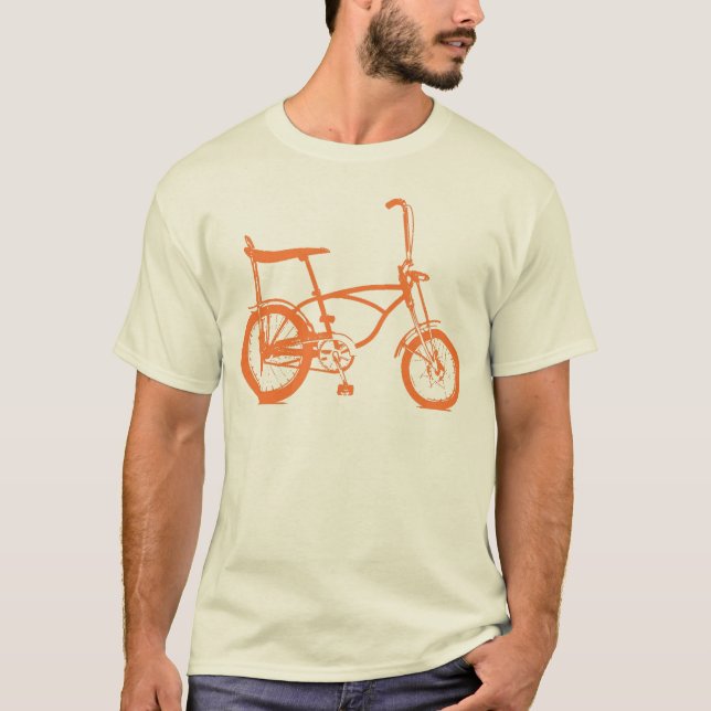 T-shirt Rétro Orange Krate Banana Seat Bike (Devant)