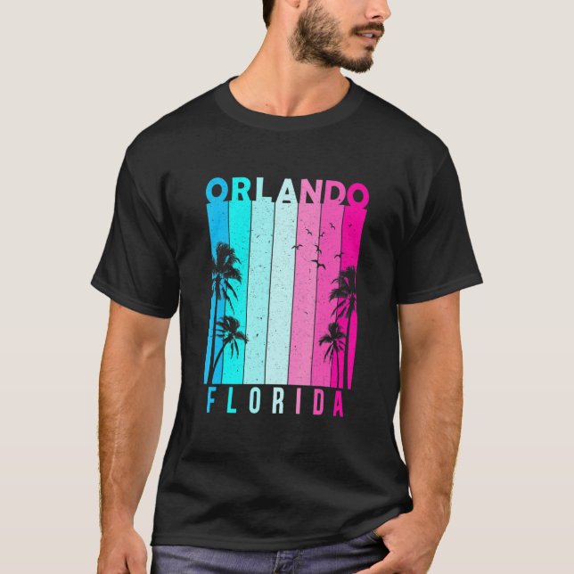 T-shirt Retro Orlando Floride Plage été Tropical Souven (Devant)