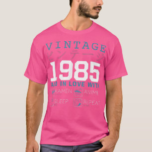 T-shirt Retro Otaku Kanji Vintage 1985 Anniversaire Ramen