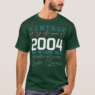 T-shirt Retro Otaku Kanji Vintage 2004 Anniversaire Ramen
