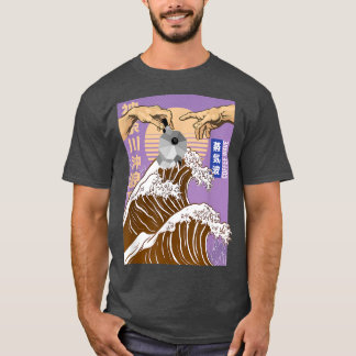 T-shirt Rétro Otaku Kawaii Kanji Michelangelo Japon vague